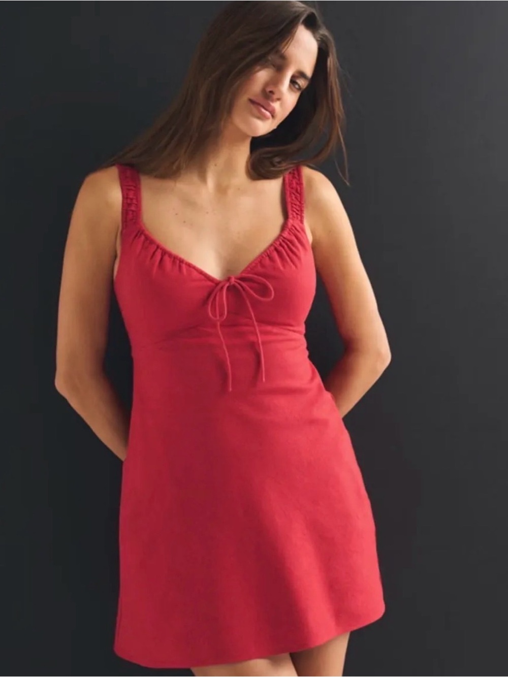 Abercrombie & Fitch Bra Free Tie Front Dress